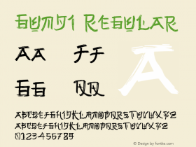 Gunji Version 1.00;February 17, 2021;FontCreator 13.0.0.2683 64-bit图片样张