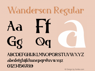 Wanderson Version 1.000 Font Sample