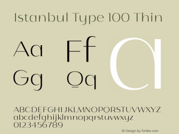 Istanbul Type 100 Thin Version 1.000图片样张