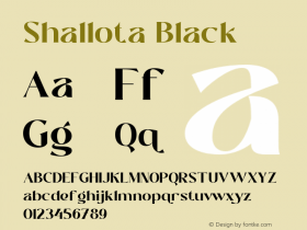 Shallota Black Version 1.000;hotconv 1.0.109;makeotfexe 2.5.65596图片样张