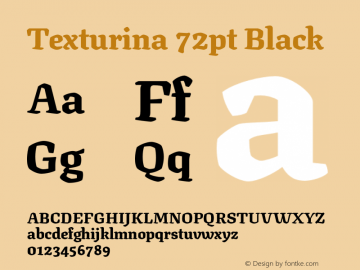 Texturina 72pt Black Version 1.003 Font Sample
