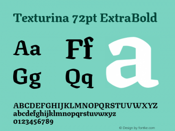 Texturina 72pt ExtraBold Version 1.003图片样张