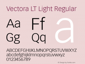 Vectora LT Light Regular Version 6.1; 2002图片样张