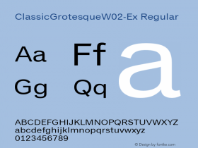 Classic Grotesque W02 Ex Version 1.00 Font Sample