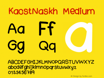 KacstNaskh Version 001.000 Font Sample