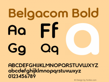 Belgacom-Bold Version 1.000 Font Sample