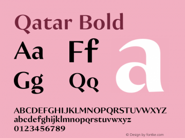 Qatar Bold Version 2.000 Font Sample