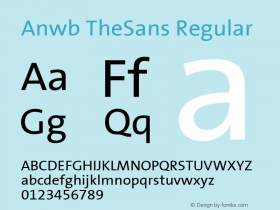 AnwbTheSans-Regular Version 2.003 Font Sample