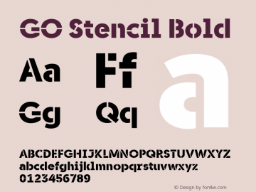 GO Stencil Bold Version 1.000图片样张