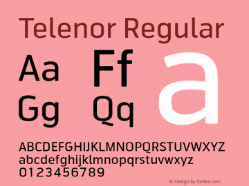 Telenor Version 1.000 2005 initial release Font Sample