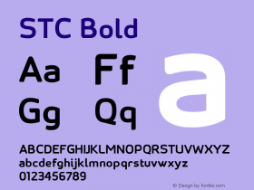 STC Bold Version 1.030 Font Sample