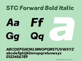 STC Forward Bold Italic Version 1.000图片样张