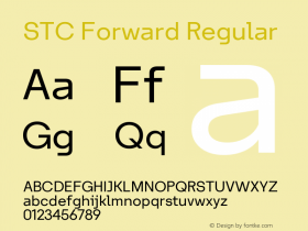 STC Forward Regular Version 1.000图片样张