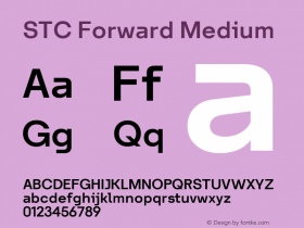 STC Forward Medium Version 1.000图片样张