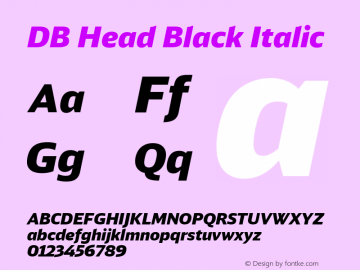 DB Head Black Italic Version 2.00图片样张