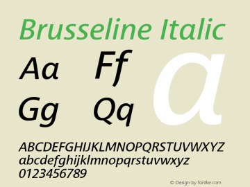 Brusseline Italic Version 1.000;PS 001.000;hotconv 1.0.38图片样张