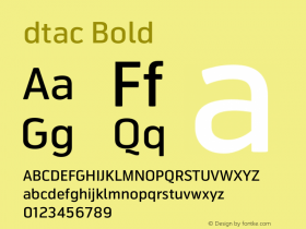 dtac Bold Version 1.111;PS 001.011;hotconv 1.0.38 Font Sample