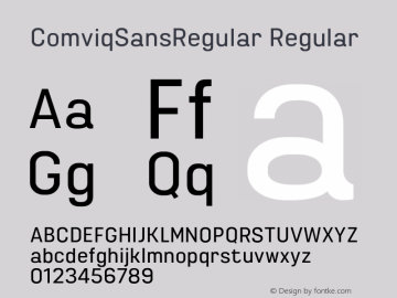 ComviqSansRegular Version 1.001;PS 001.001;hotconv 1.0.70;makeotf.lib2.5.58329图片样张