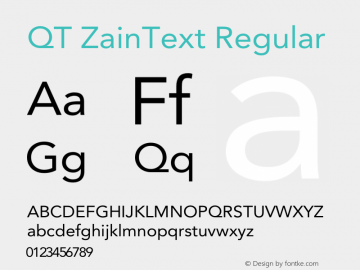 QTZainText Version 1.001 Font Sample