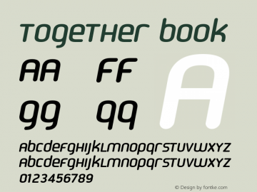 Together Version 2.000 Font Sample