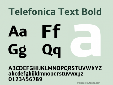 Telefonica Text Bold Version 1.000图片样张