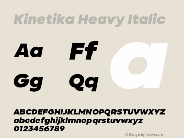 Kinetika Heavy Italic Version 1.001 | wf-rip DC20200710图片样张