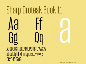 Sharp Grotesk Book 11 Version 1.003图片样张