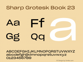 Sharp Grotesk Book 23 Version 1.003图片样张