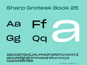 Sharp Grotesk Book 25 Version 1.003图片样张