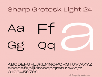 Sharp Grotesk Light 24 Version 1.003 Font Sample