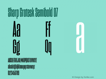 Sharp Grotesk SmBold 07 Version 1.003图片样张