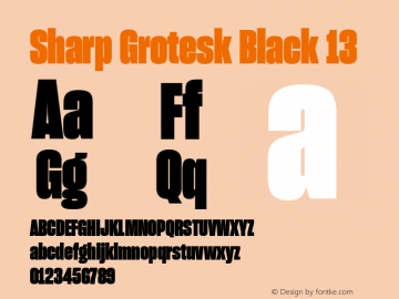 Sharp Grotesk Black 13 Version 1.003图片样张