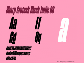 Sharp Grotesk Black Italic 08 Version 1.003图片样张