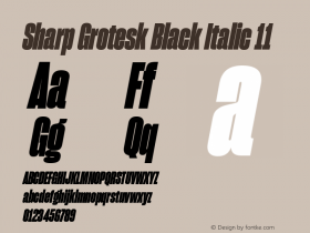 Sharp Grotesk Black Italic 11 Version 1.003图片样张