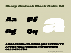 Sharp Grotesk Black Italic 24 Version 1.003图片样张