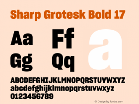 Sharp Grotesk Bold 17 Version 1.003图片样张