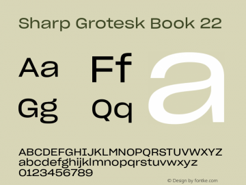 Sharp Grotesk Book 22 Version 1.003 Font Sample