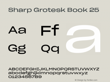 Sharp Grotesk Book 25 Version 1.003 Font Sample