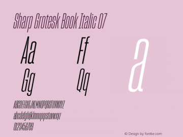 Sharp Grotesk Book Italic 07 Version 1.003图片样张