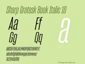 Sharp Grotesk Book Italic 10 Version 1.003图片样张