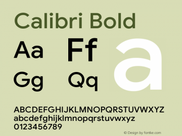 Calibri Bold Version 6.21;January 26, 2021;FontCreator 11.5.0.2430 64-bit Font Sample