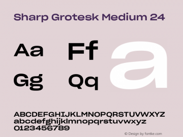 Sharp Grotesk Medium 24 Version 1.003 Font Sample