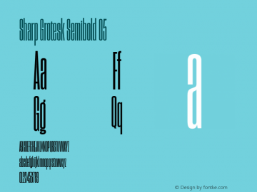 Sharp Grotesk SmBold 05 Version 1.003图片样张