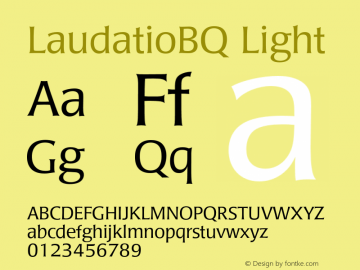 LaudatioBQ-Light 001.001 Font Sample