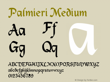 Palmieri 001.000 Font Sample