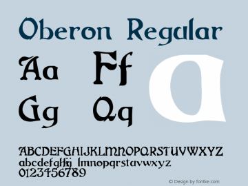 Oberon 001.000 Font Sample