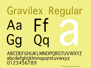 Gravilex 001.000 Font Sample