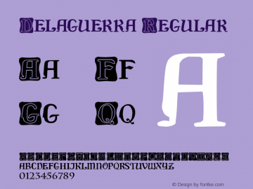 Delaguerra 001.000 Font Sample