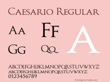 Caesario 001.000 Font Sample