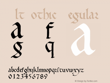 AltGothic 001.000 Font Sample